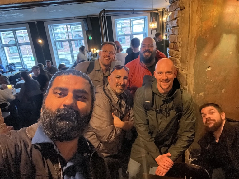 The Ocean team celebrating together at the office