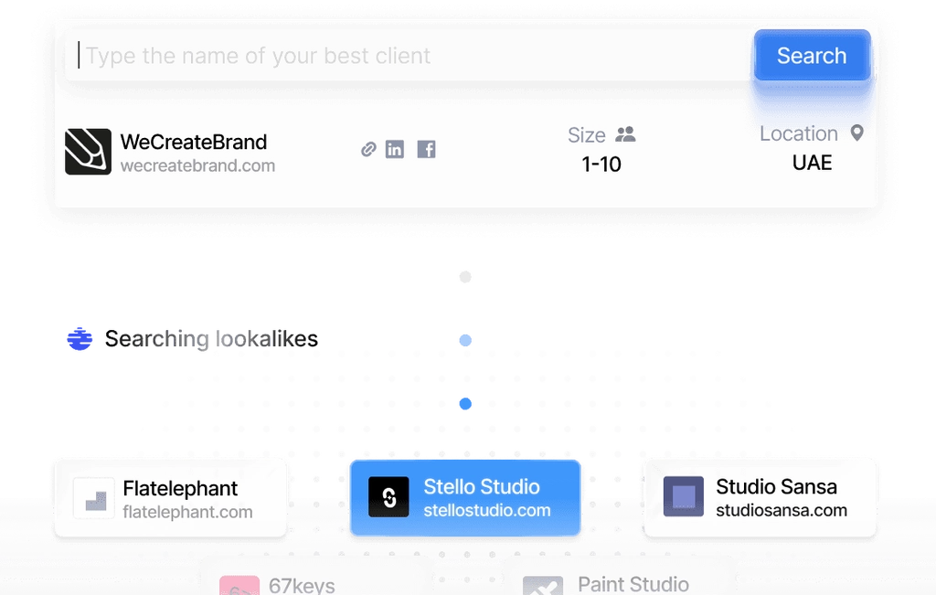 Lookalikes feature interface